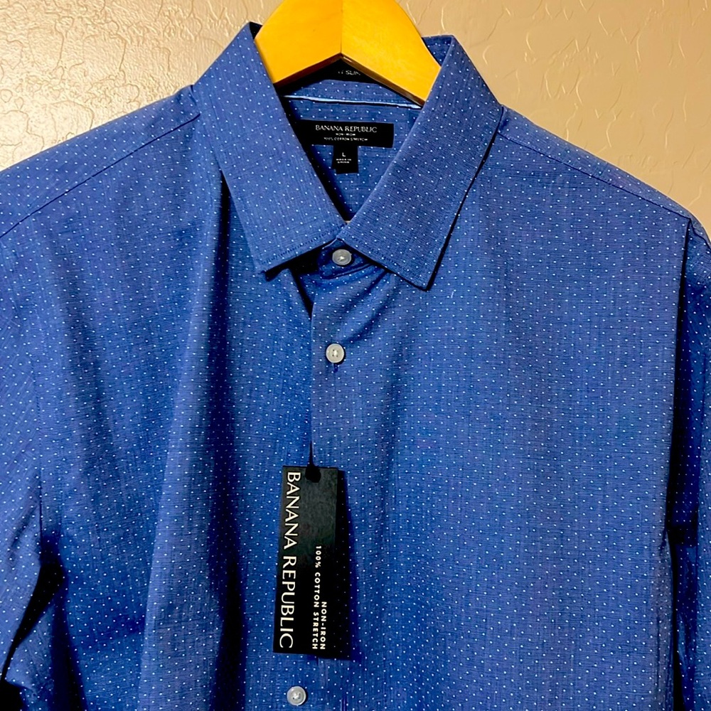 Banana Republic Men’s Slim Fit Stretch Dress Shirt NWT L
